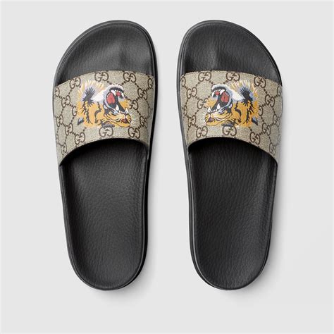 jungle tiger slides gucci|Gucci gg supreme slides.